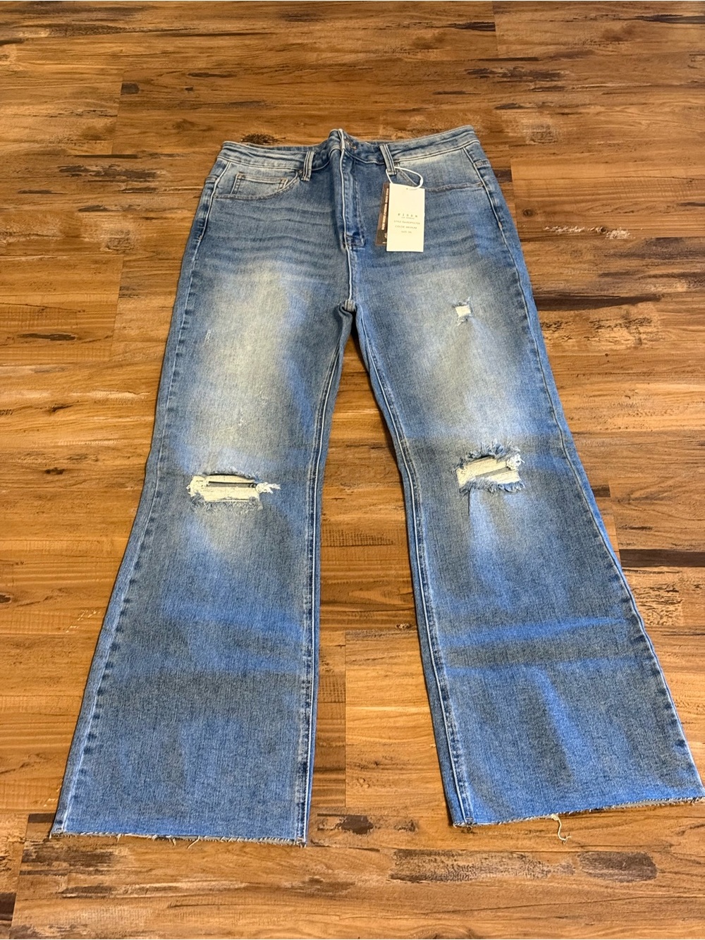 Risen jeans bootcut Distressed Women's Jeans - Light Blue